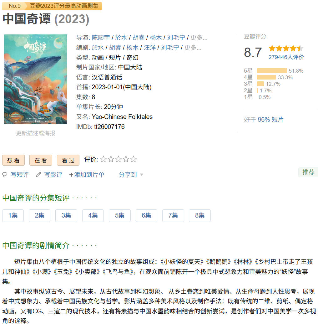 中国奇谭（2023）全8集